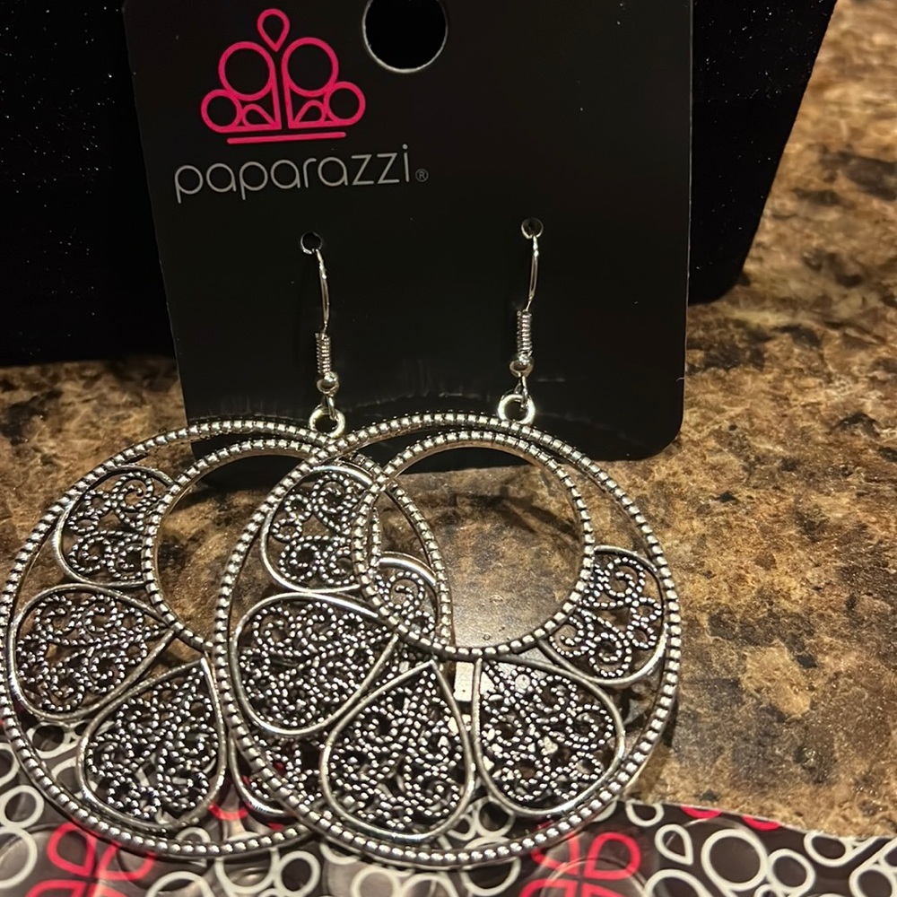 Petal Promenade Silver Earrings